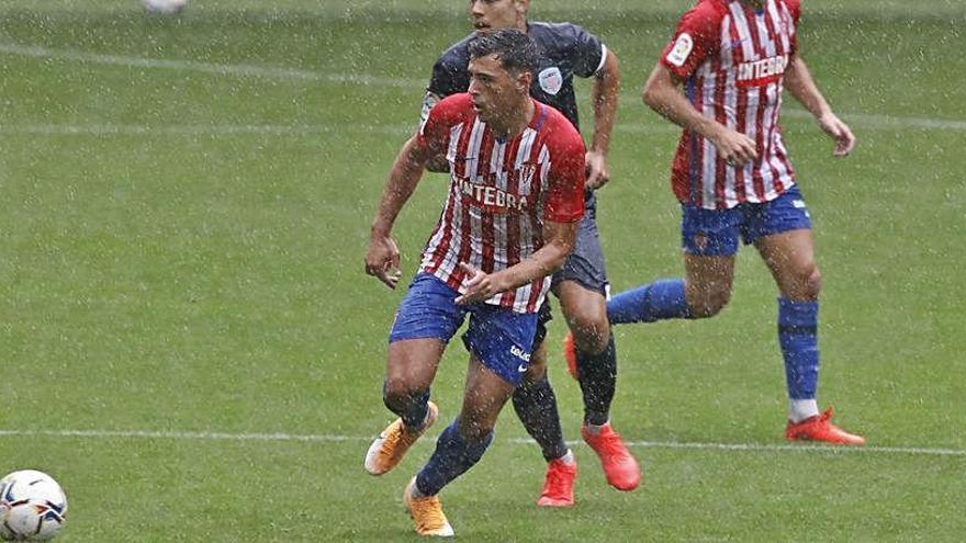 Pelayo Morilla, durante el partido ante el Lugo.