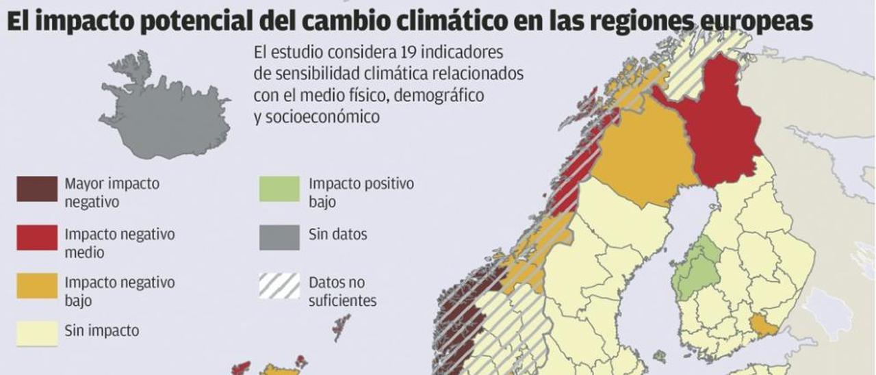 Asturias, entre las regiones de la UE peor preparadas contra el cambio climático