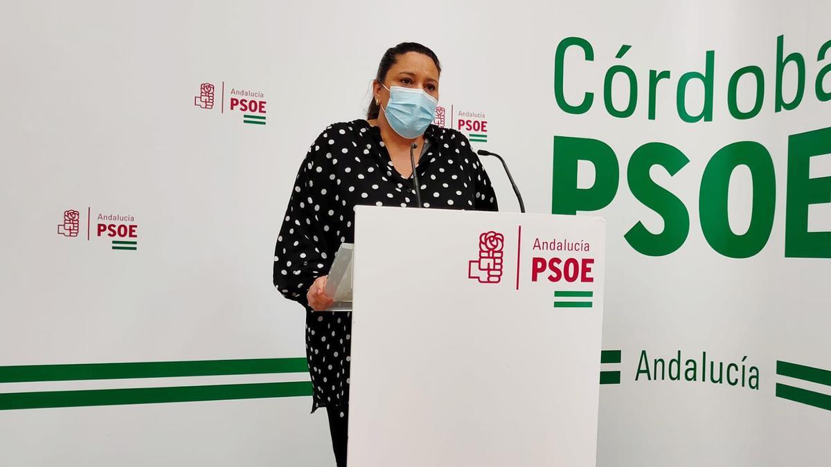 Lola Amo en la sede del PSOE en Córdoba.