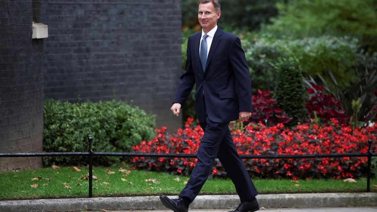 Jeremy Hunt en los alrededores de Downing Street en Londres