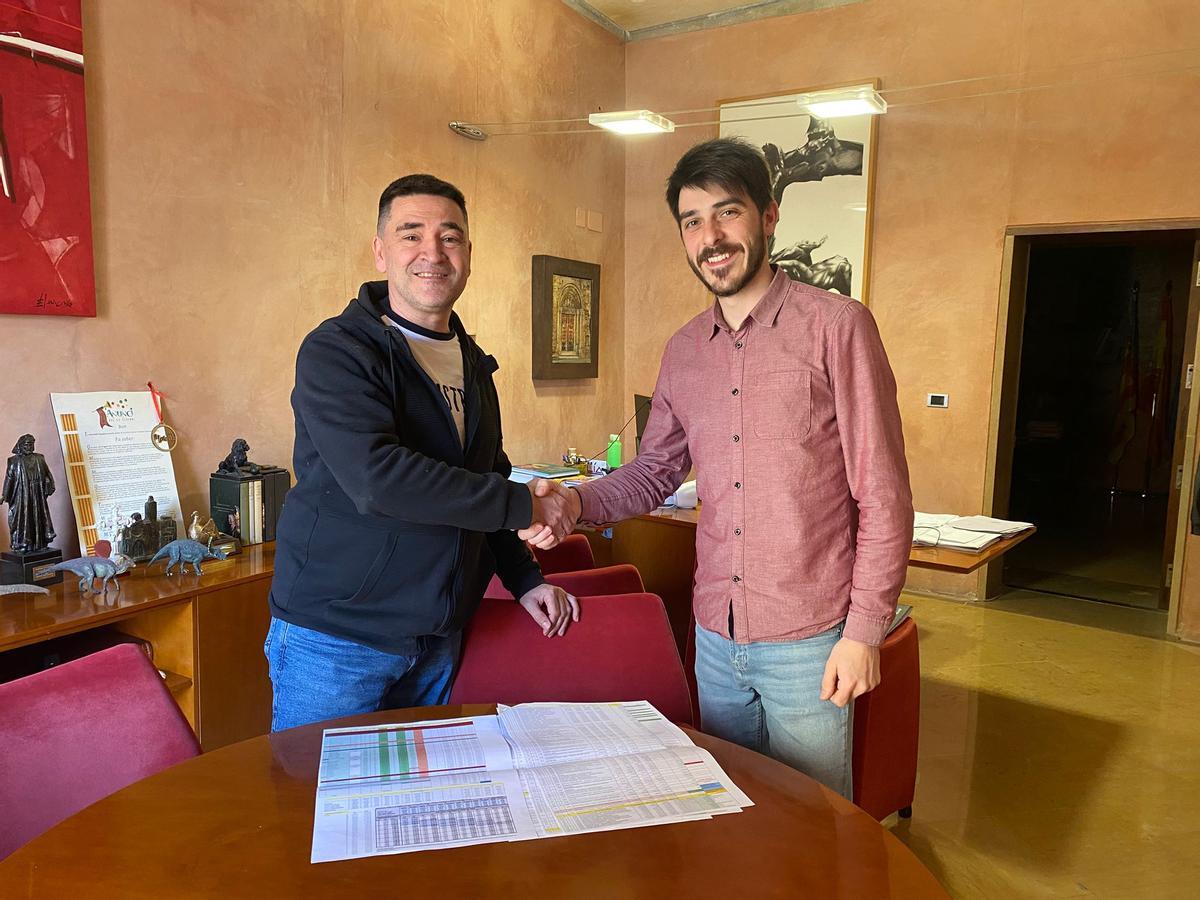 Ortí y Sangüesa sellan el acuerdo por el presupuesto de Morella.