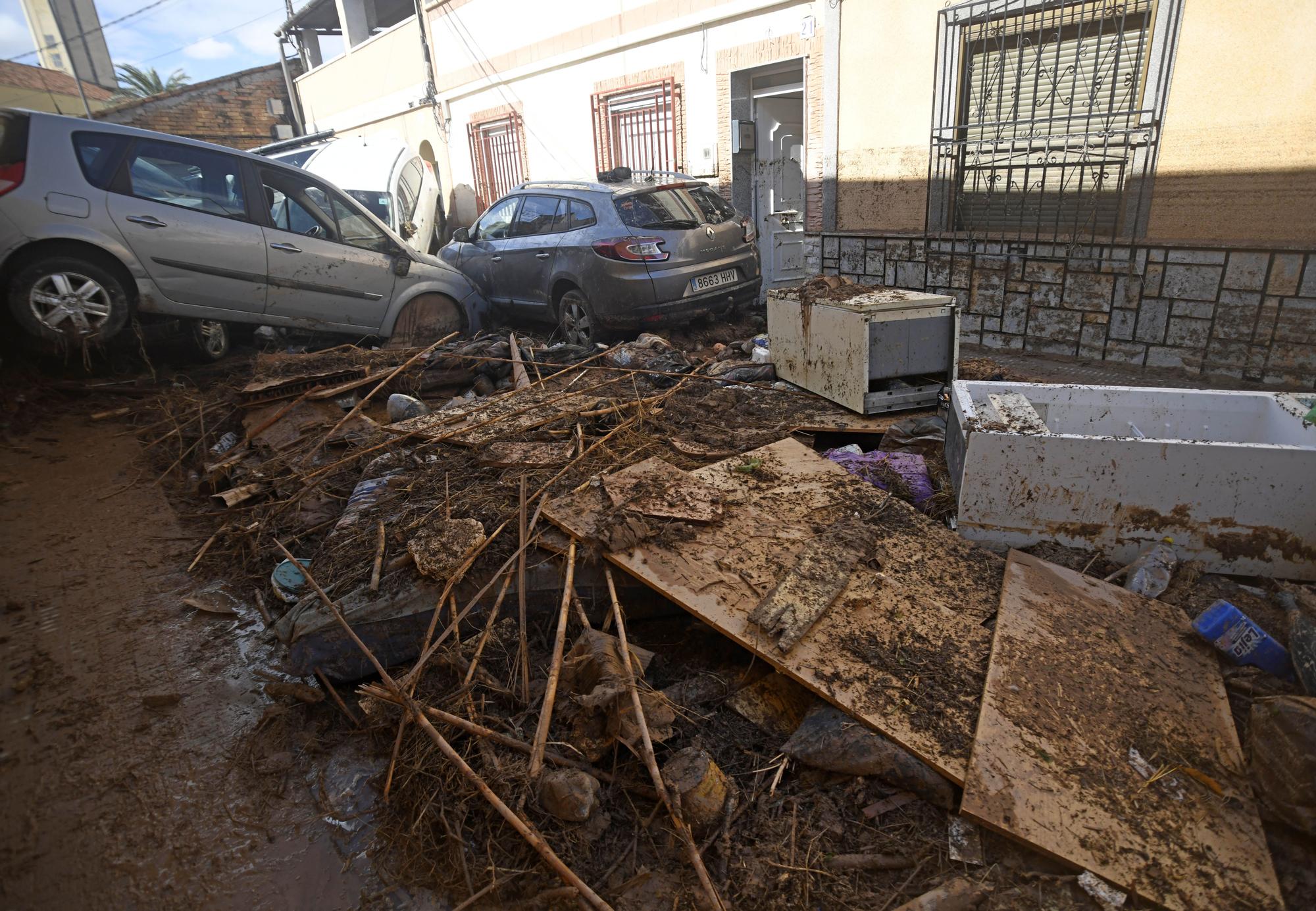 Los estragos del temporal en Javalí Viejo, en imágenes