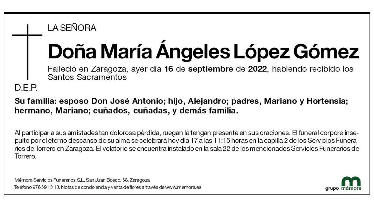 Doña María Ángeles López Gómez