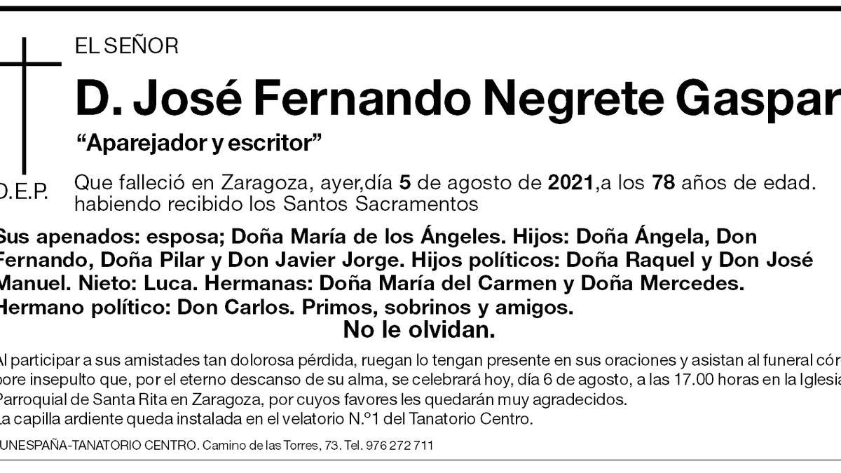José Fernando Negrete Gaspar