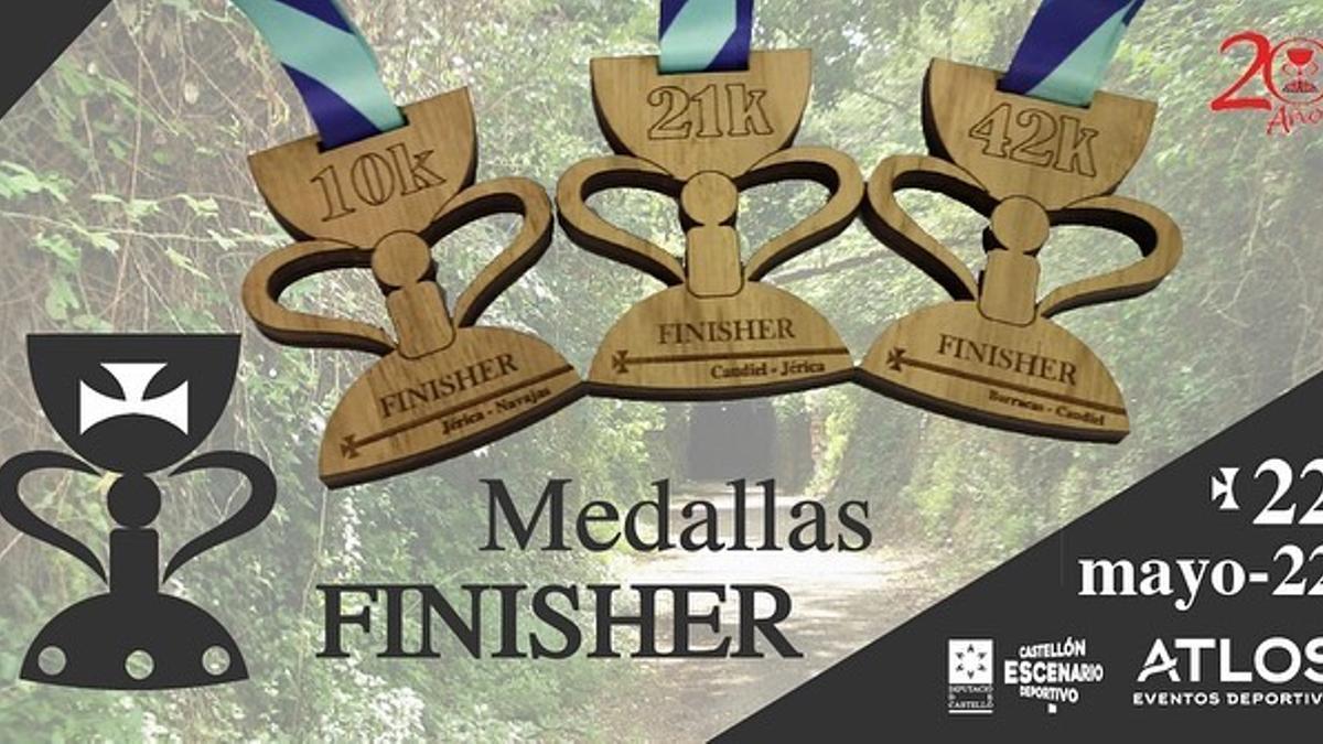 Ya están preparadas las medallas para los 'finishers'.