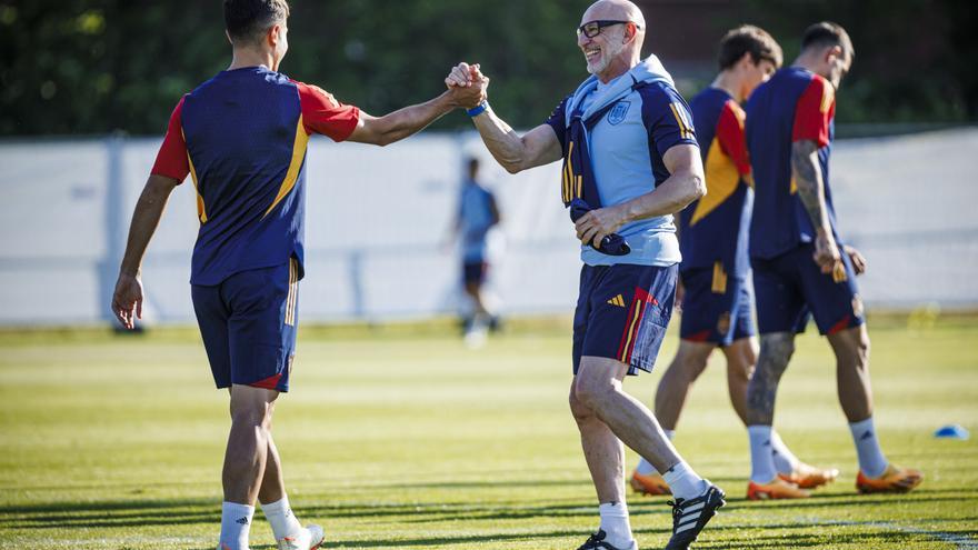 Último entrenamiento de la selección en Roterdam antes del duelo con Croacia