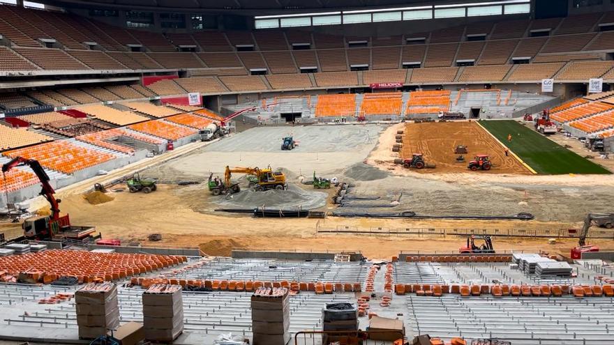 Así está el estadio de La Cartuja a 23 días de la final de Copa del Rey