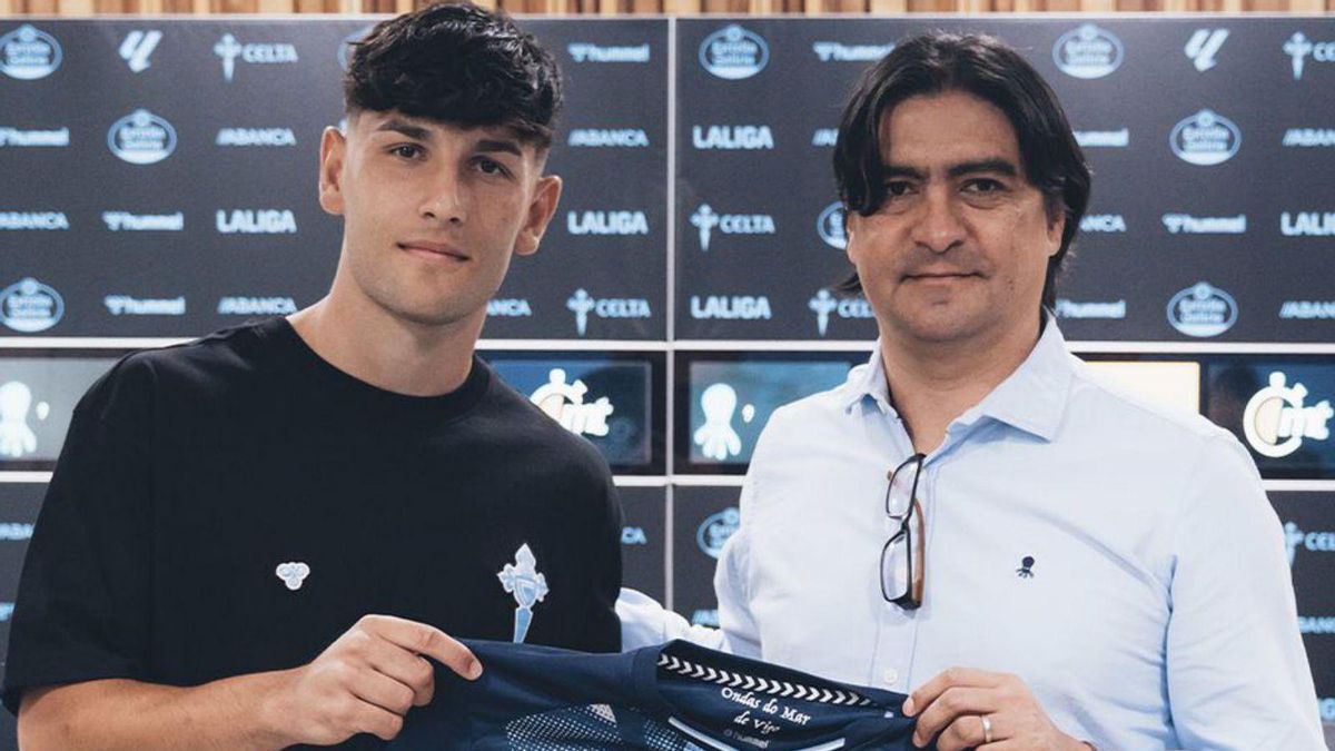 Yoel Lago y Marco Garcés, ayer en Afouteza. | Celta