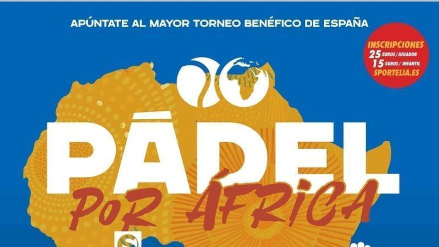 Cartel del Torneo Solidario Pádel por África