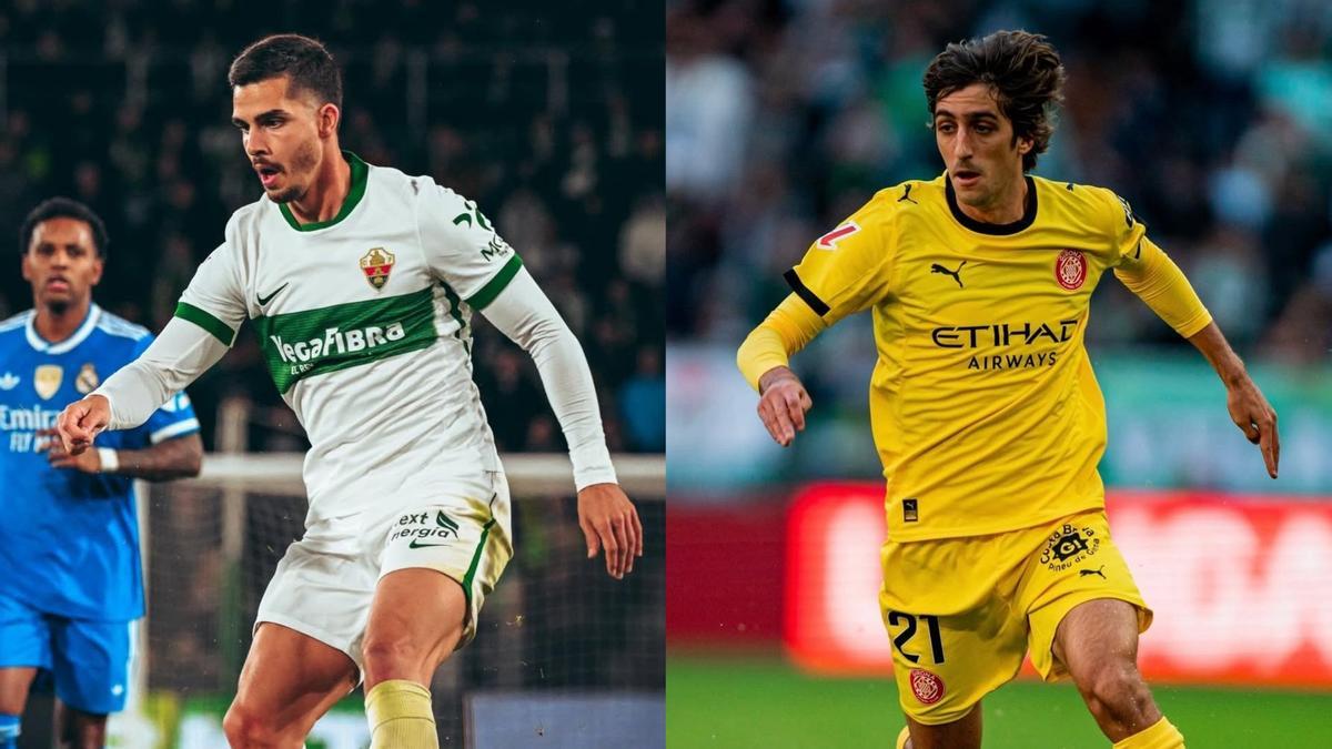 André Silva, a la izquierda, y Bryan Gil, a la derecha.