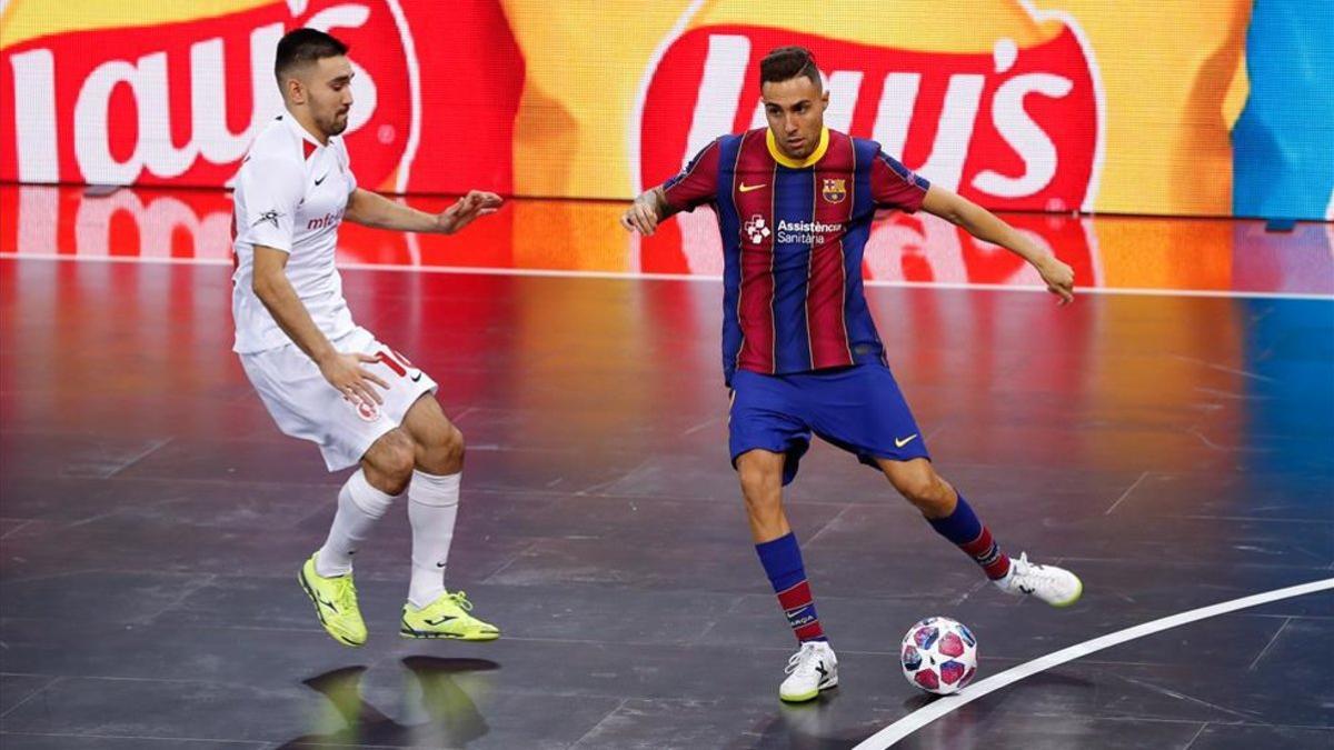 Aicardo en el encuentro ante el MFK KPRF de la UEFA Futsal Champions League