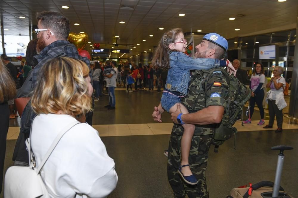 Llegada de 263 efectivos de la Brigada Canarias XVI de su misión en Líbano