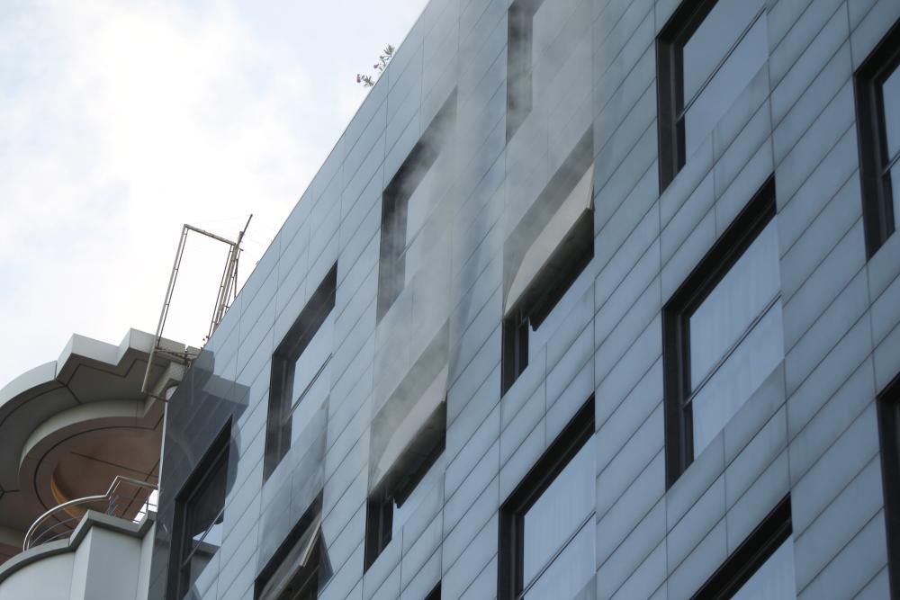 Incendio en un hotel de la Alameda en Valencia