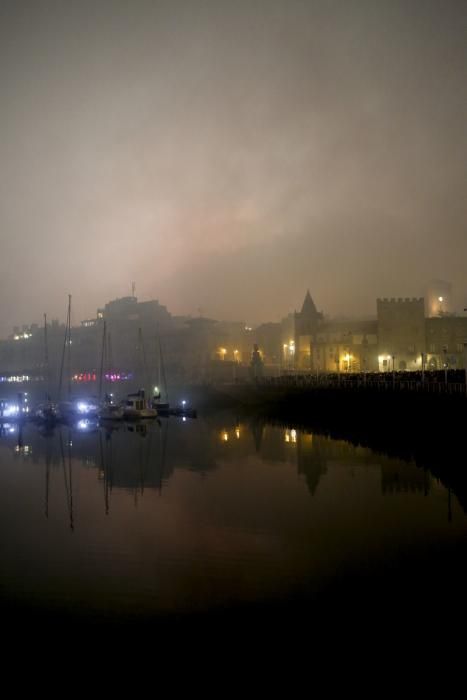 La noche de los fuegos en la Semana Grande de Gijón