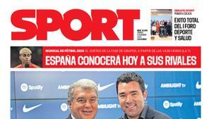 Esta es la portada de SPORT de hoy viernes, 5 de diciembre de 2025