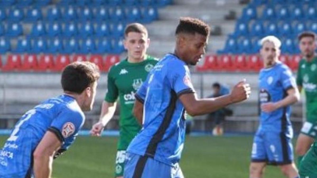 Jerís Ramos, en un partido con el Ourense CF
