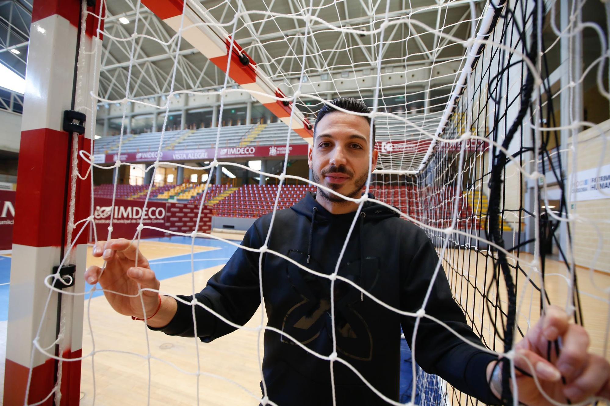 Cristian Ramos, portero del Córdoba Futsal, en el Palacio de Deportes Vista Alegre.