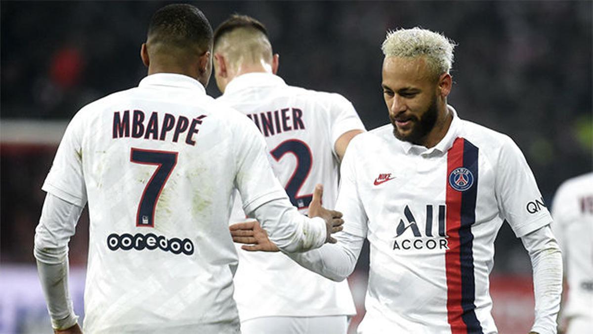 Neymar dio la victoria al PSG ante el Lille