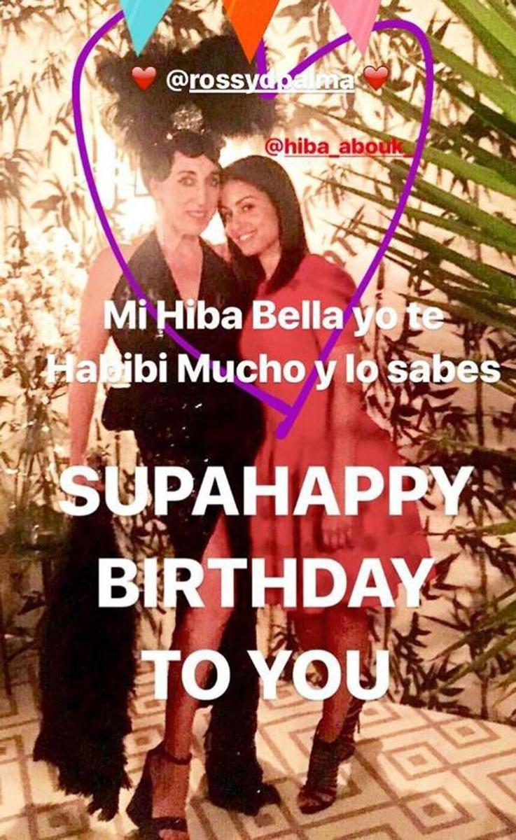 Hubo quienes no pudieron ir a la cena, como Rossy de Palma, y la felicitaron por Instagram