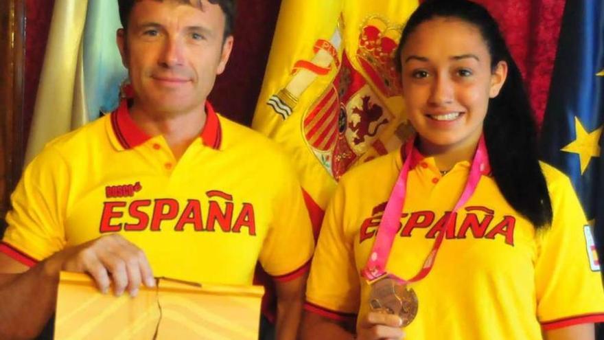 Camila Morison con su medalla de bronce en las Olimpiadas juveniles del pasado año. // Iñaki Abella