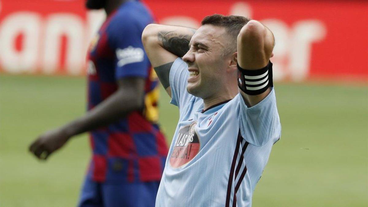 Iago Aspas, la viva imagen de la tensión en Vigo