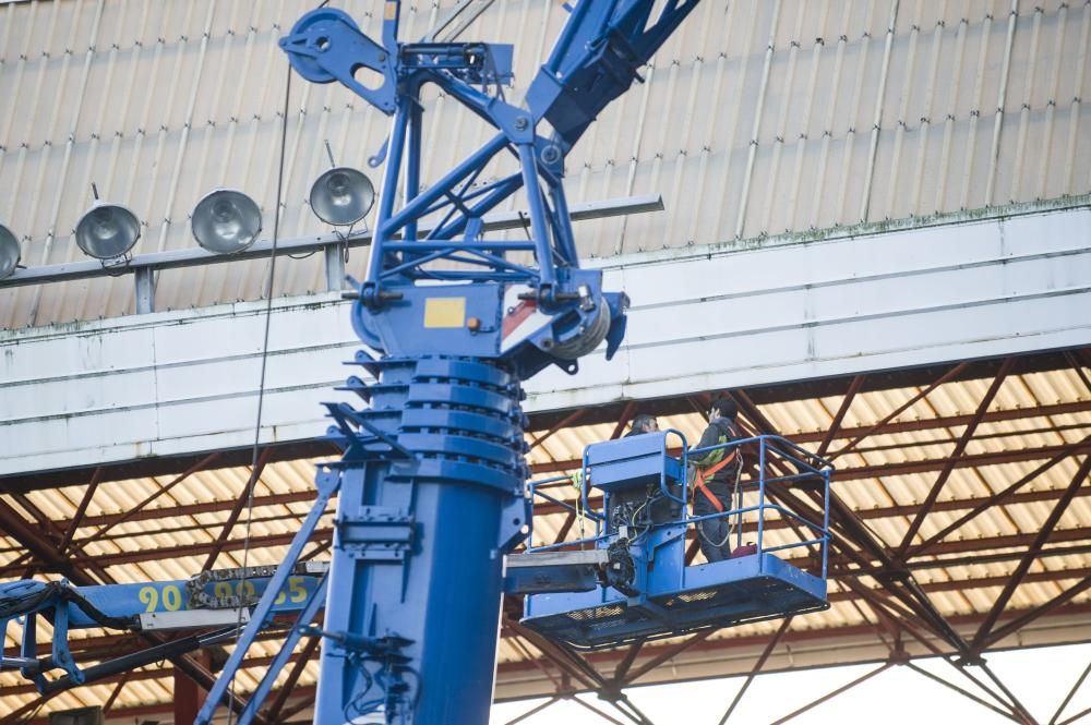 Reparación de las cubiertas del estadio de Riazor