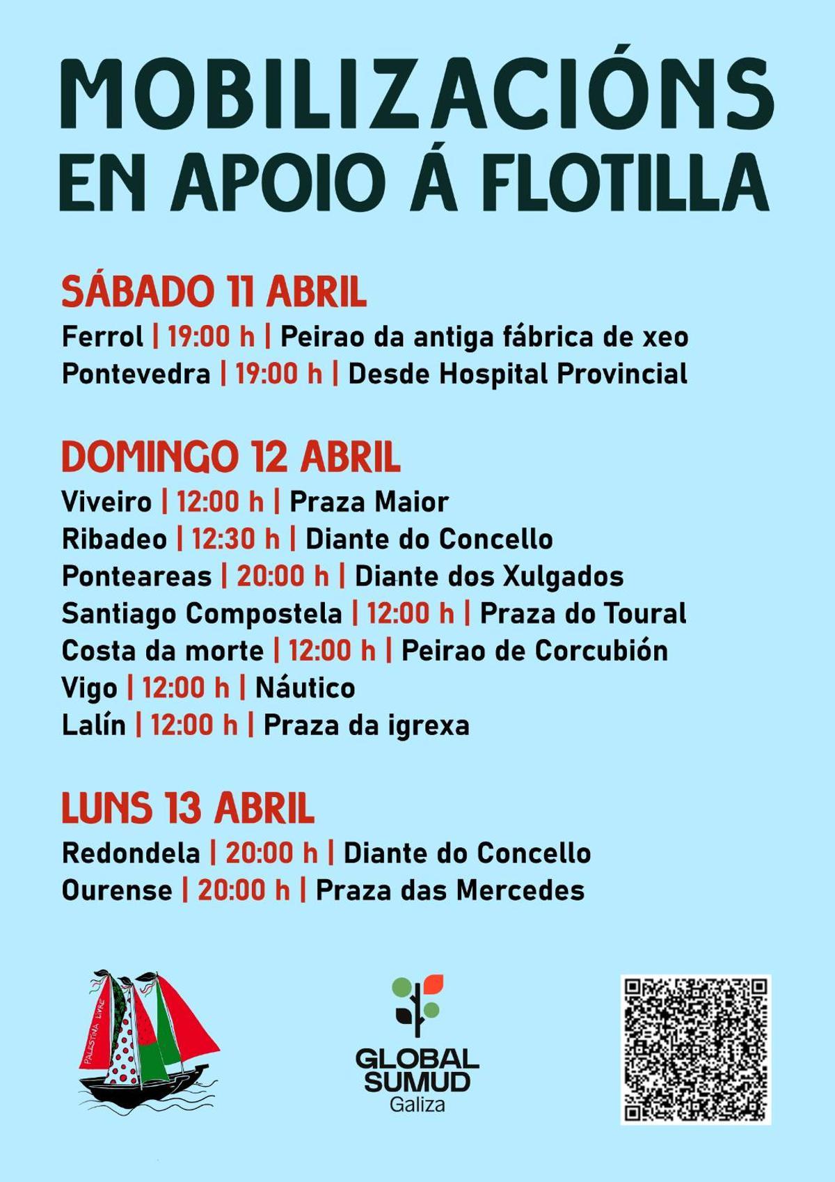 Infografía con las movilizaciones