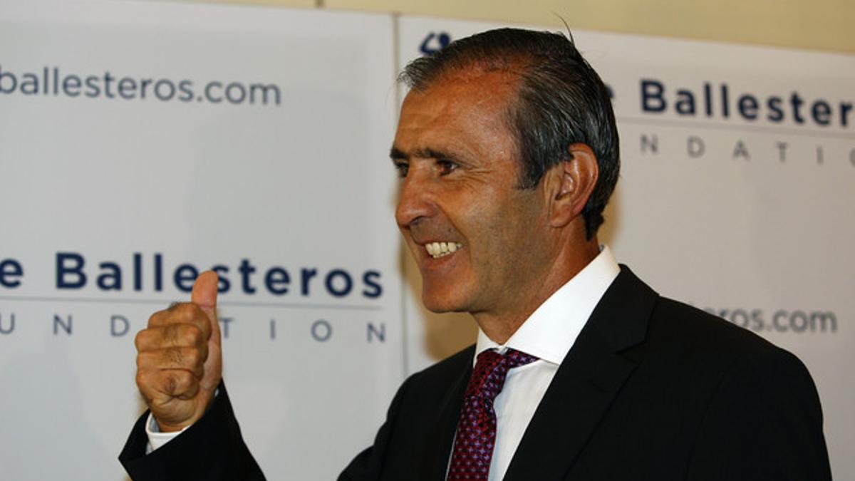 Severiano Ballesteros, cuando presentó su fundación en el 2009.