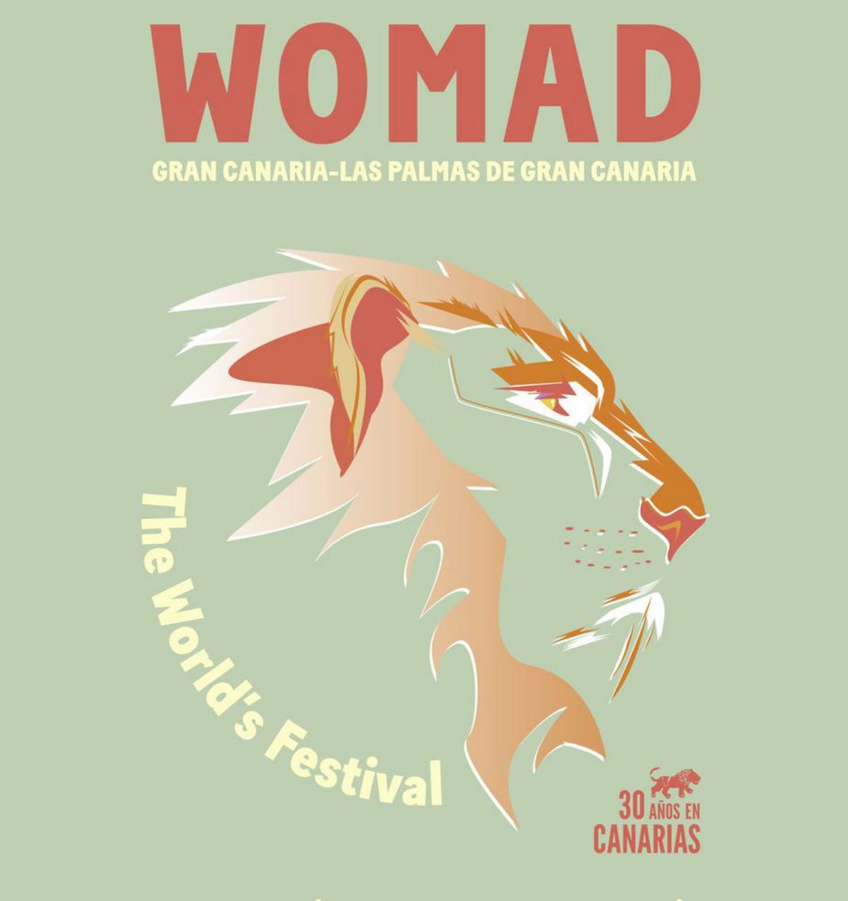 Cartel del 30º aniversario del Womad en Canarias.  | | LP/DLP