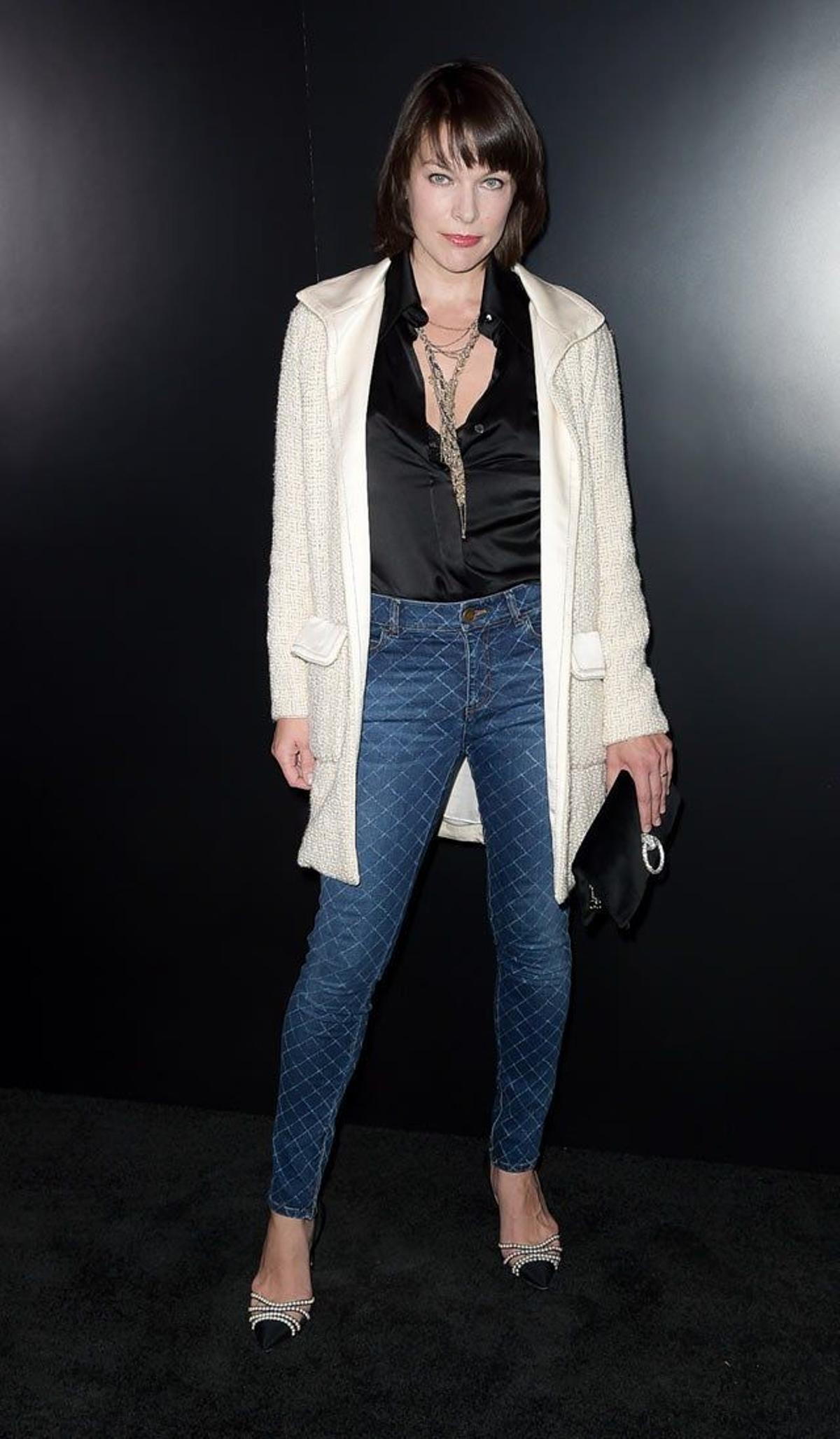 Milla Jovovich en la fiesta de Chanel