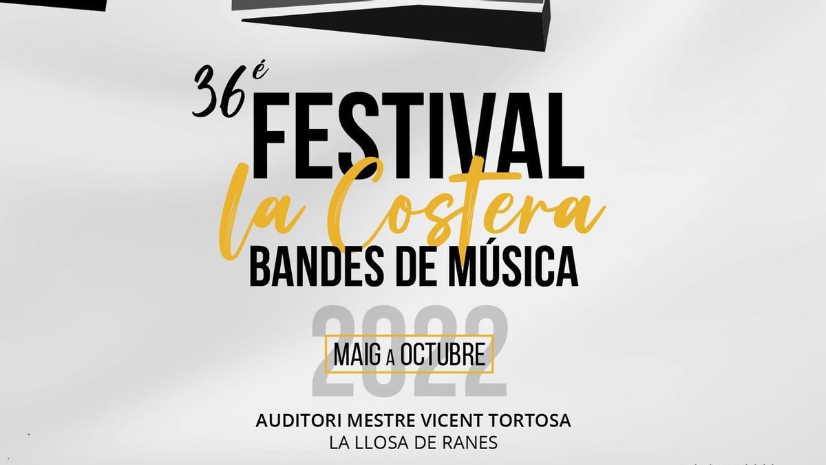 El cartel del 36ª Festival de Bandes de Música de la Costera
