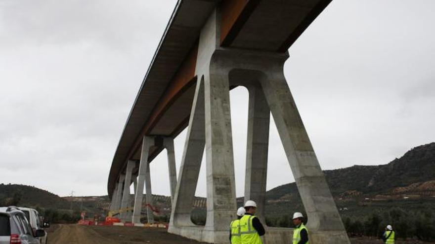 Obras del AVE, en el tramo Archidona-Arroyo de la Negra