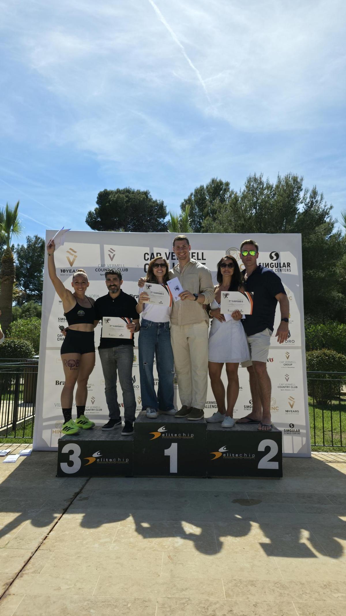 Podio de la categoría Open de la primera edición de la Cap Vermell Challenge
