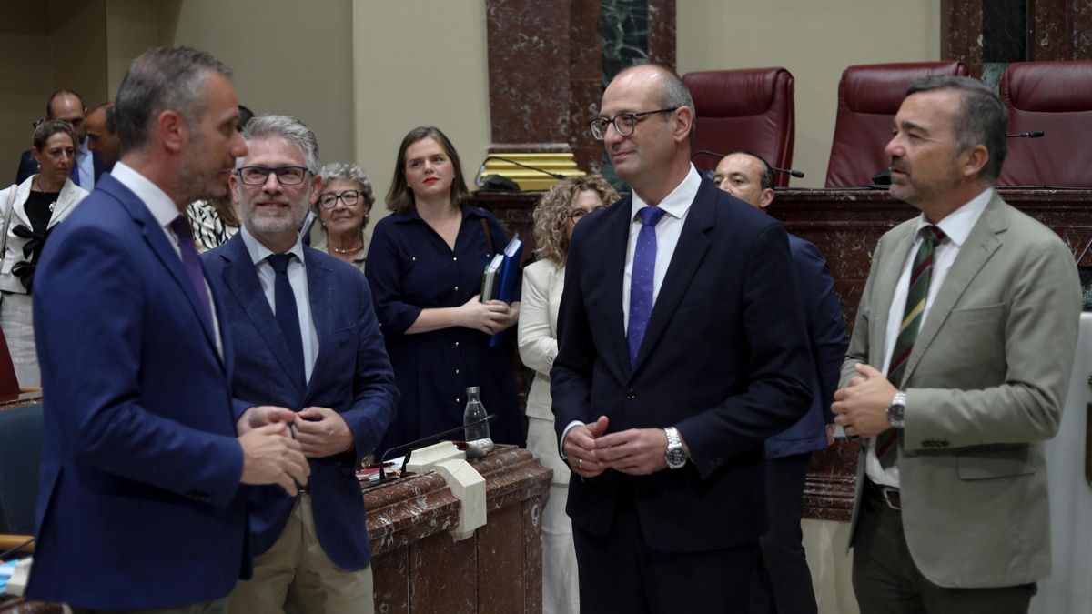 Víctor Marín este lunes en la Asamblea Regional.