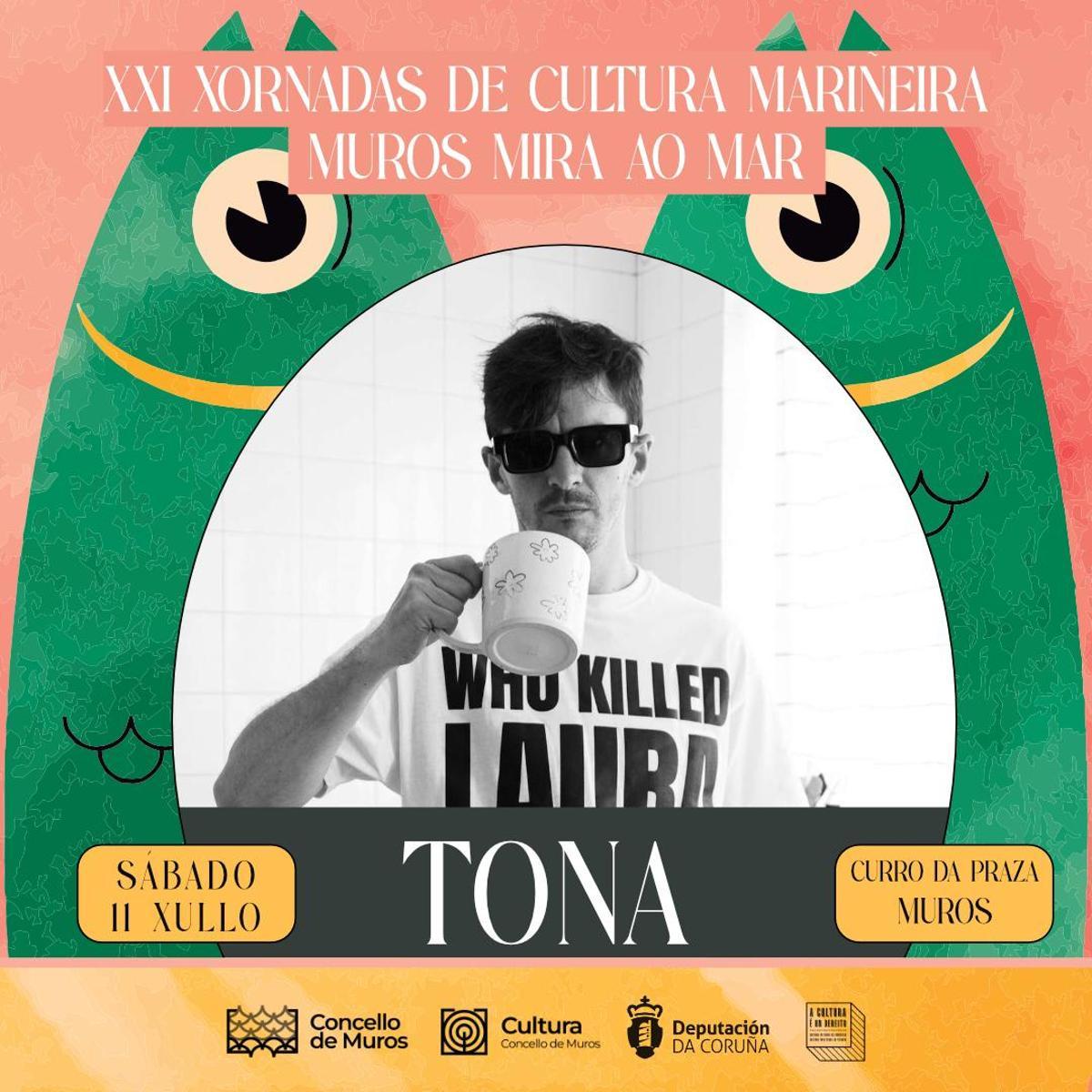 Cartel promocional do concerto de Tona.