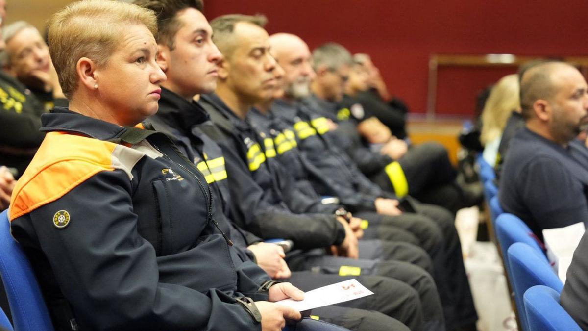 Trabajadores del 1-1-2 Región de Murcia durante la ceremonia. | CARM