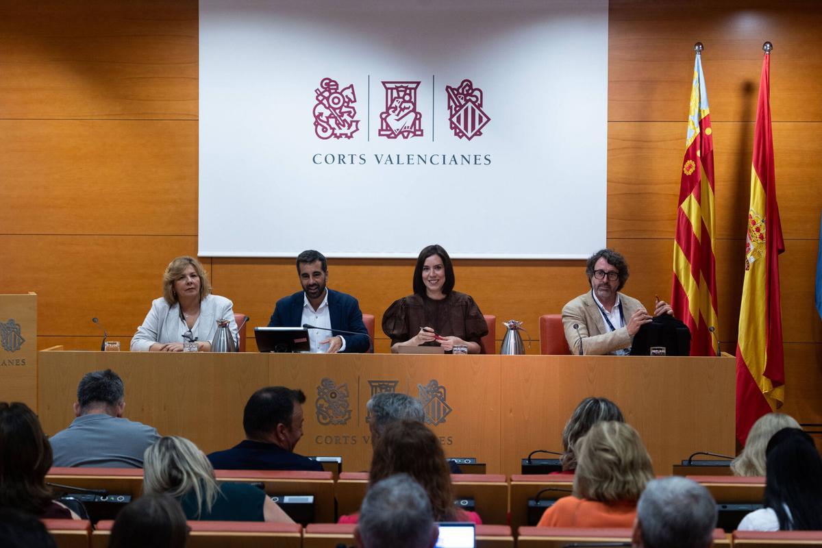 Valencia. VLC. La secretaria general del PSPV-PSOE, Diana Morant, se reúne con el Grupo Parlamentario Socialista de las Corts para analizar los presupuestos de la Generalitat