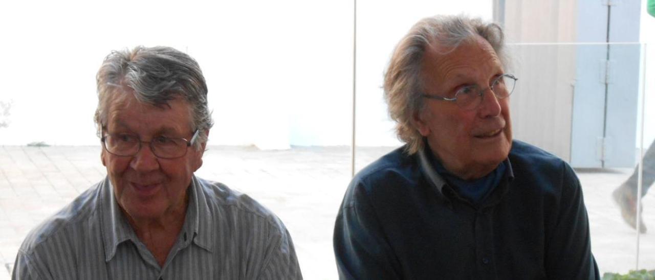 Rafel Tur Costa y Erwin Bechtold en la muestra del primero en el Museo de Arte Contemporáneo en 2014.