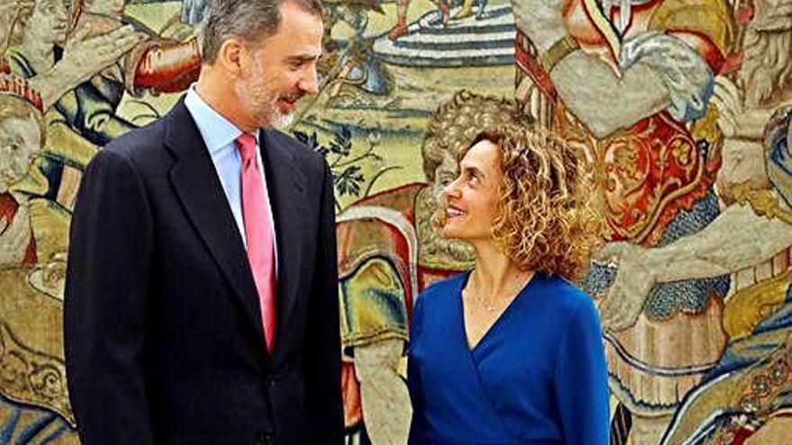 Meritxell Batet, en la seva visita a Felip VI al palau de la Zarzuela