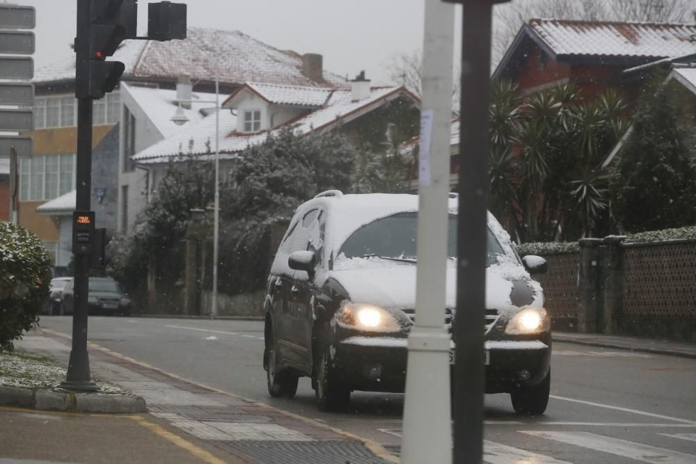 La nevada en la comarca de Avilés