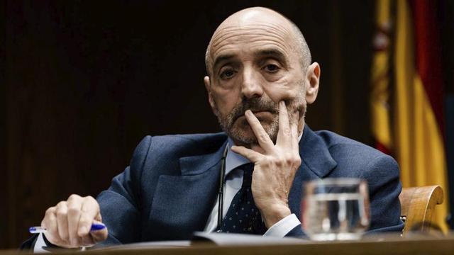 Julio Martínez compareix davant de la comissió d’investigació del cas Koldo al Senat, el 9 d’abril passat. | CARLOS LUJÁN / EUROPA PRESS