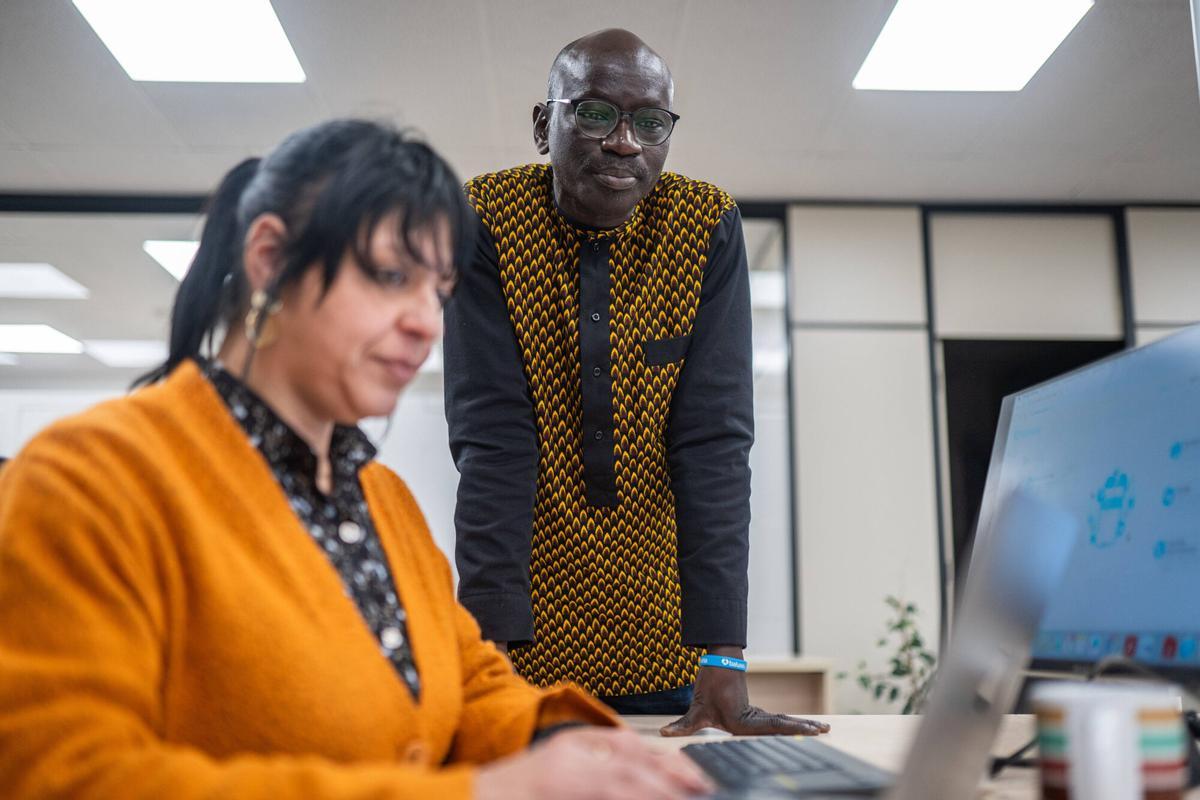 Abdoulaye Fall, ejecutivo de Baluwo, el pasado miércoles en Sant Just Desvern.
