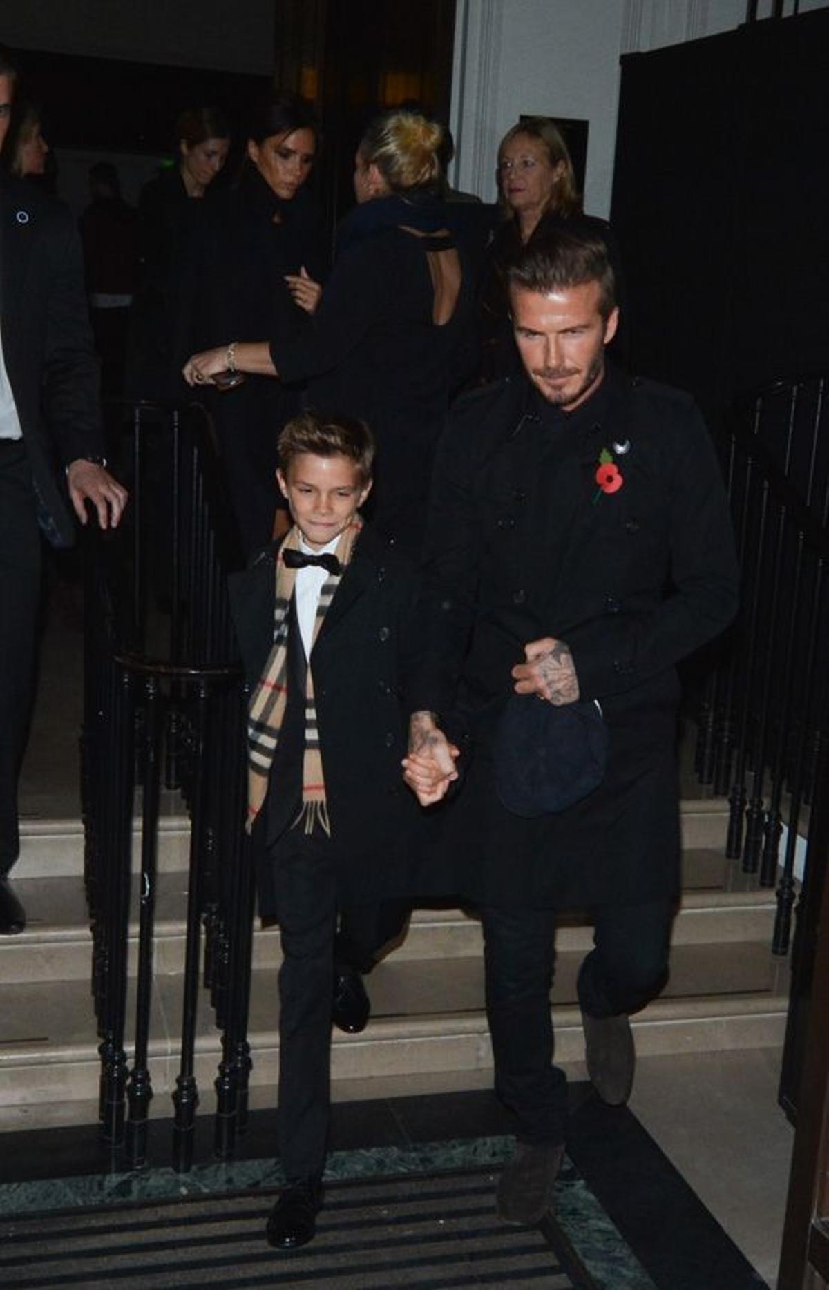 David, Victoria y Romeo Beckham