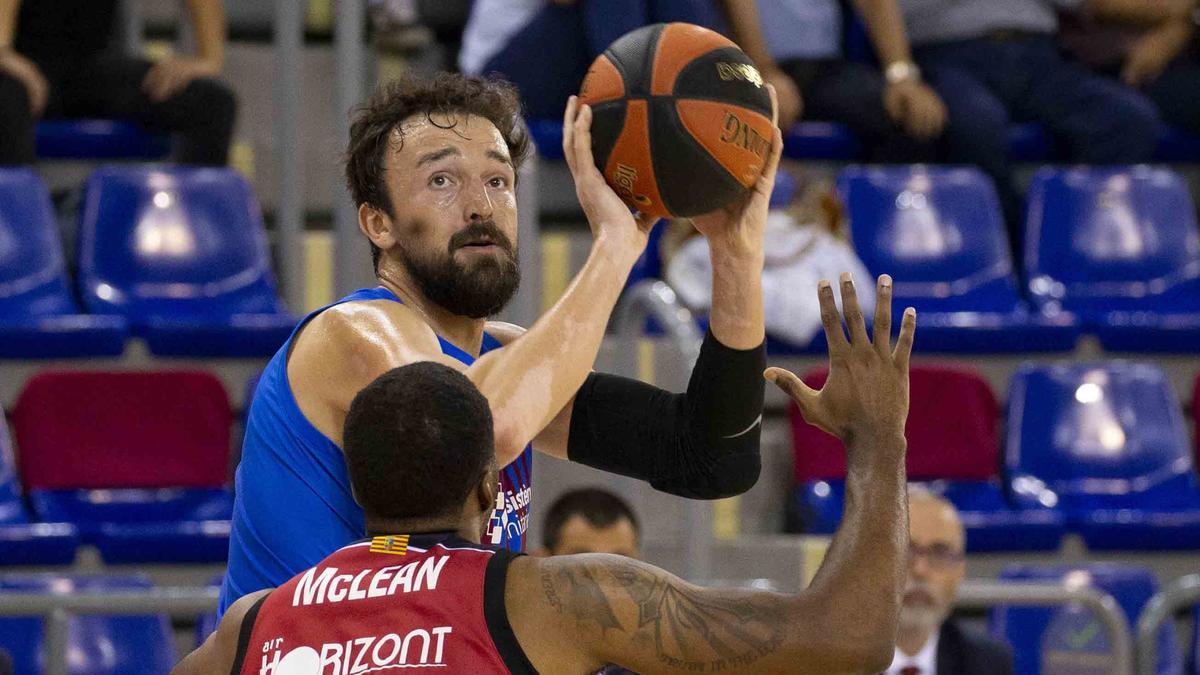 Sanli, ante el Casademont Zaragoza antes de lesionarse un tobillo