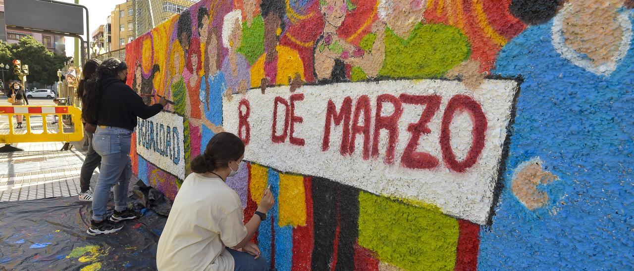 Mural por la igualdad de género en el IES Isabel de España