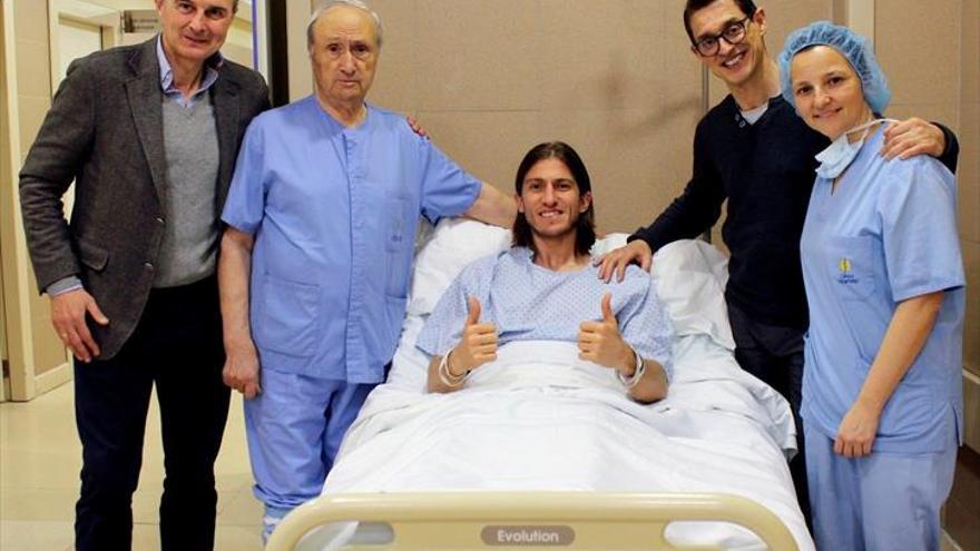 Filipe estará dos meses de baja tras ser operado