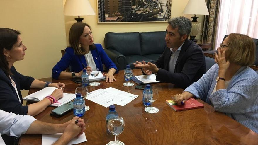 García-Paine, Navarro, Navas y Galán, en la reunión de ayer.