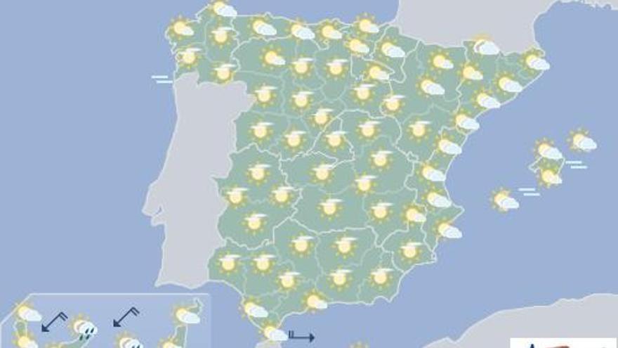 Cielos nubosos y lluvias débiles en el norte de Canarias