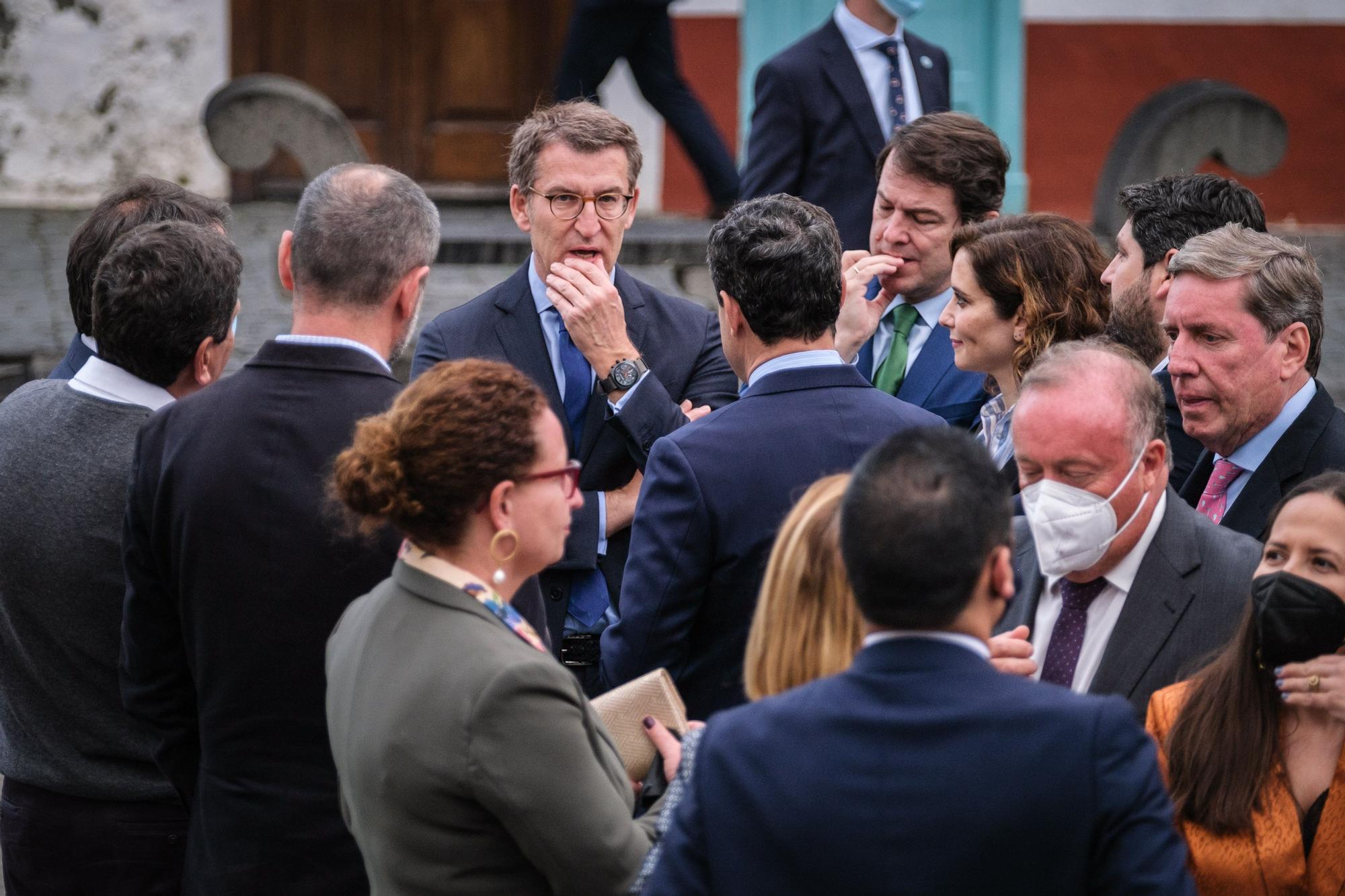 Visita del Rey y los presidentes de las comunidades a La Palma al acto de homenaje a los palmeros