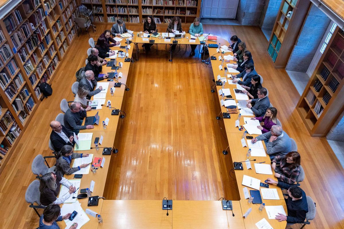 Un Pleno municipal de Santiago celebrado en el Consello da Cultura Galega